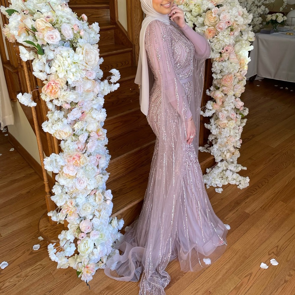 Luxury beaded mermaid evening dress